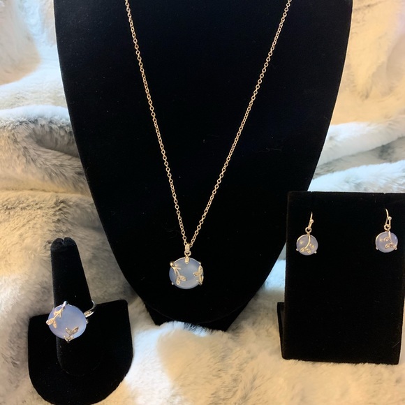 Necklace Earrings Ring Set - Picture 1 of 5